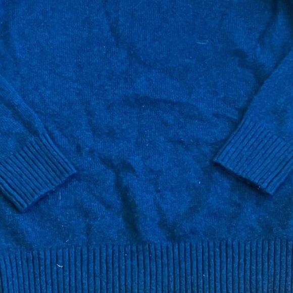 H&M Wool Blend Crew Neck Long Sleeved Sweater Blue Size Small - Picture 4 of 6